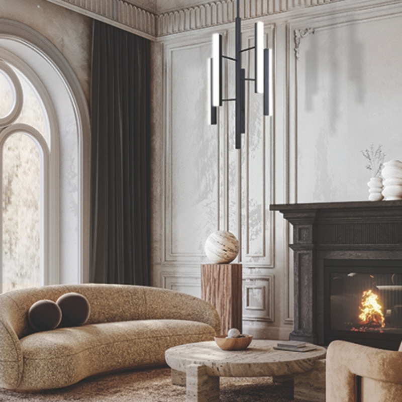 Canarm Yavin 5‑Light Matte Black LED Chandelier (LCH282A05BK